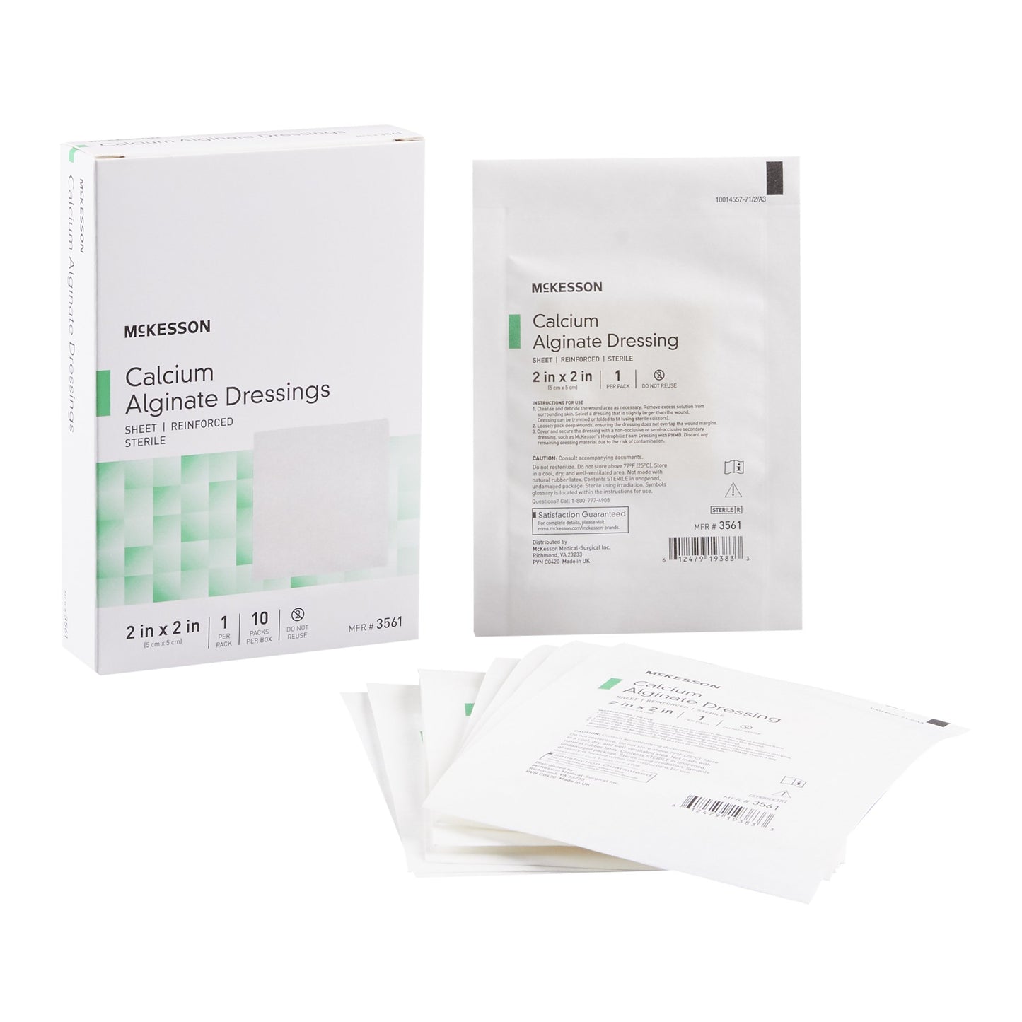 DRESSING, CALCIUM ALGINATE SHEET 2"X2"