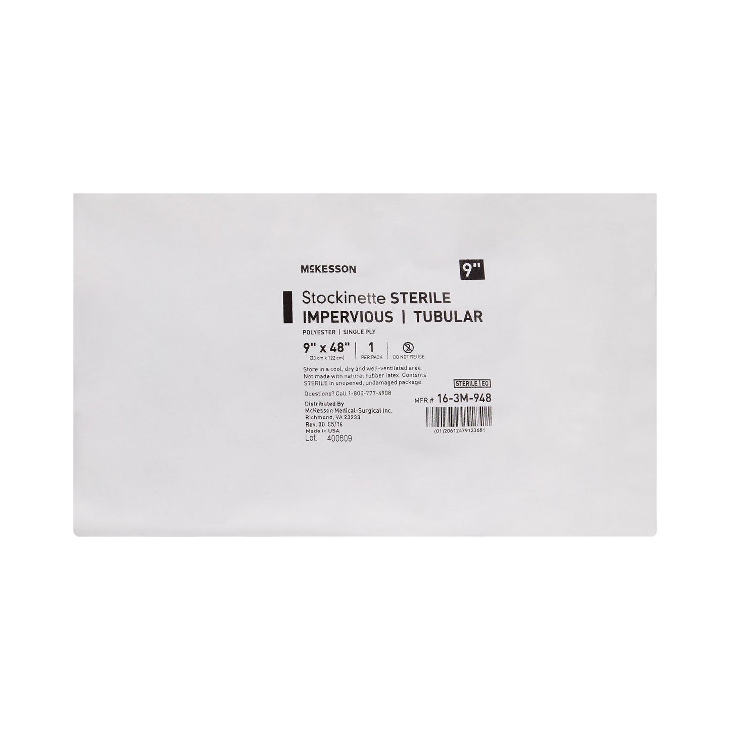 STOCKINETTE, IMPERV STR 9"X48"
