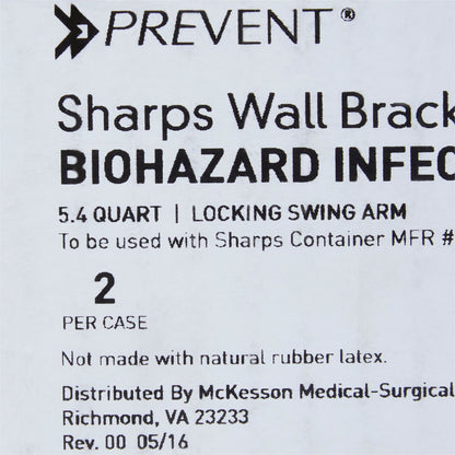 BRACKET, F/SHARPS WALL LOCKINGF/5.4QT CONT