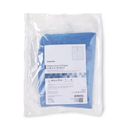 DRAPE, SURGICAL ORTHO IMPERVIOUS W/SPLIT LG 60"X70"