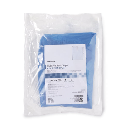 DRAPE, SURGICAL ORTHO IMPERVIOUS W/SPLIT LG 60"X70"