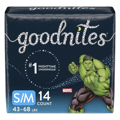 PANTS, GOODNITES JUMBO SM/MEDBOY
