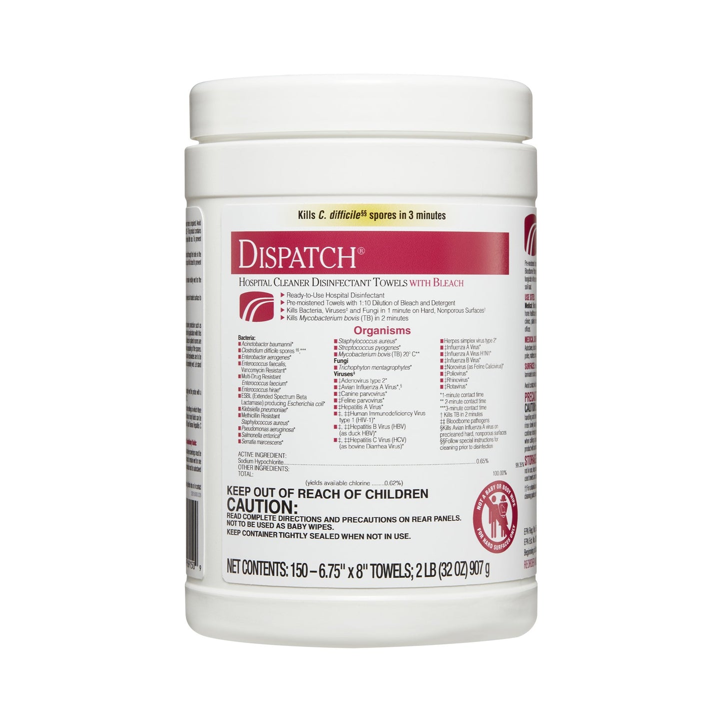 TOWEL, DISINFECTANT W/BLEACH