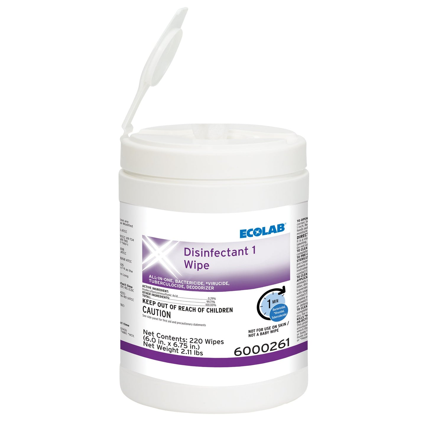 WIPE, DISINFECTANT 6"X6.75"