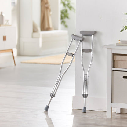 CRUTCH, ALUM PUSH BUTTON ADJ CHLD 175LBS