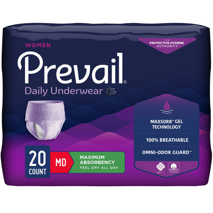 UNDERWEAR, PREVAIL WOMEN 28"-40" MED