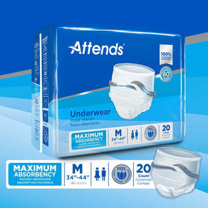 UNDERWEAR, ATTENDS MAX ABSRB MED