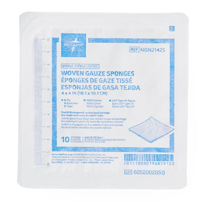SPONGE, GAUZE 8PLY STR 4"X4"