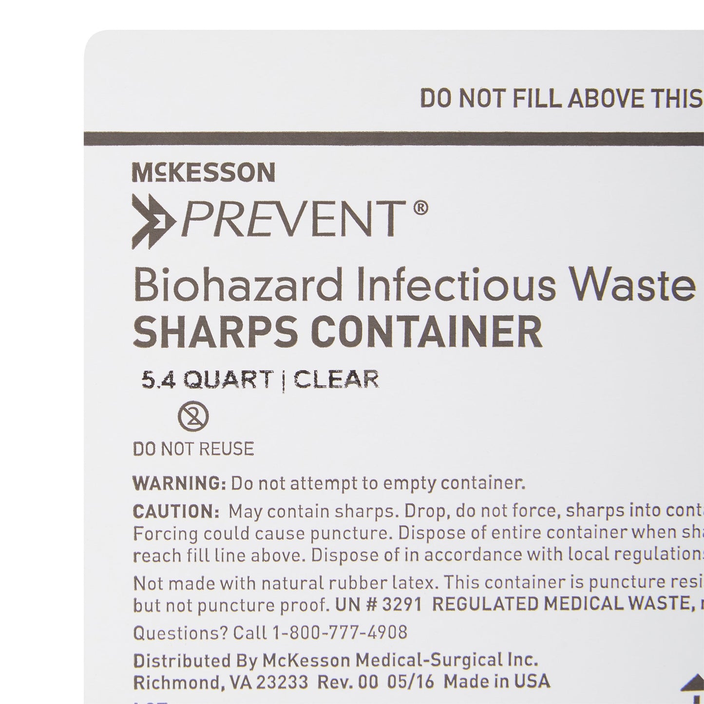 CONTAINER, SHARPS CLR 5.4QT WALL MOUNT
