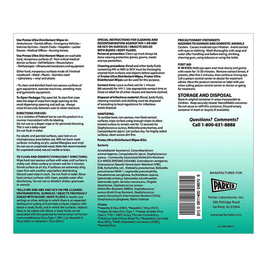 WIPE, DISINF PROTEX ULTRA 7"X9.5"
