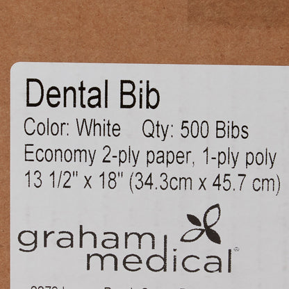 BIB, DENTAL TTP WHT 13.5"X18"