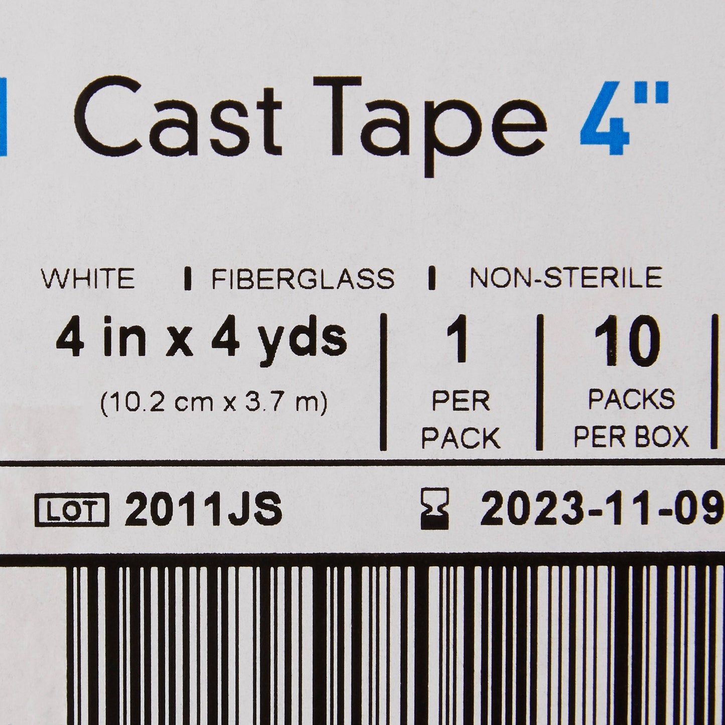 TAPE, CAST WHT LF 4"X4YDS