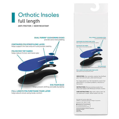 INSOLE, ORTHO FULL LNGTH C MEN6-6.5/WMN8-8.5