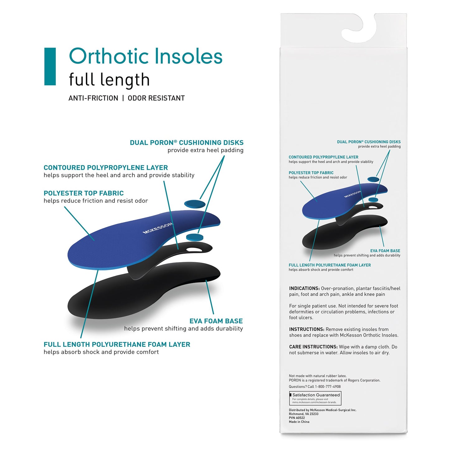 INSOLE, ORTHO FULL LNGTH C MEN6-6.5/WMN8-8.5