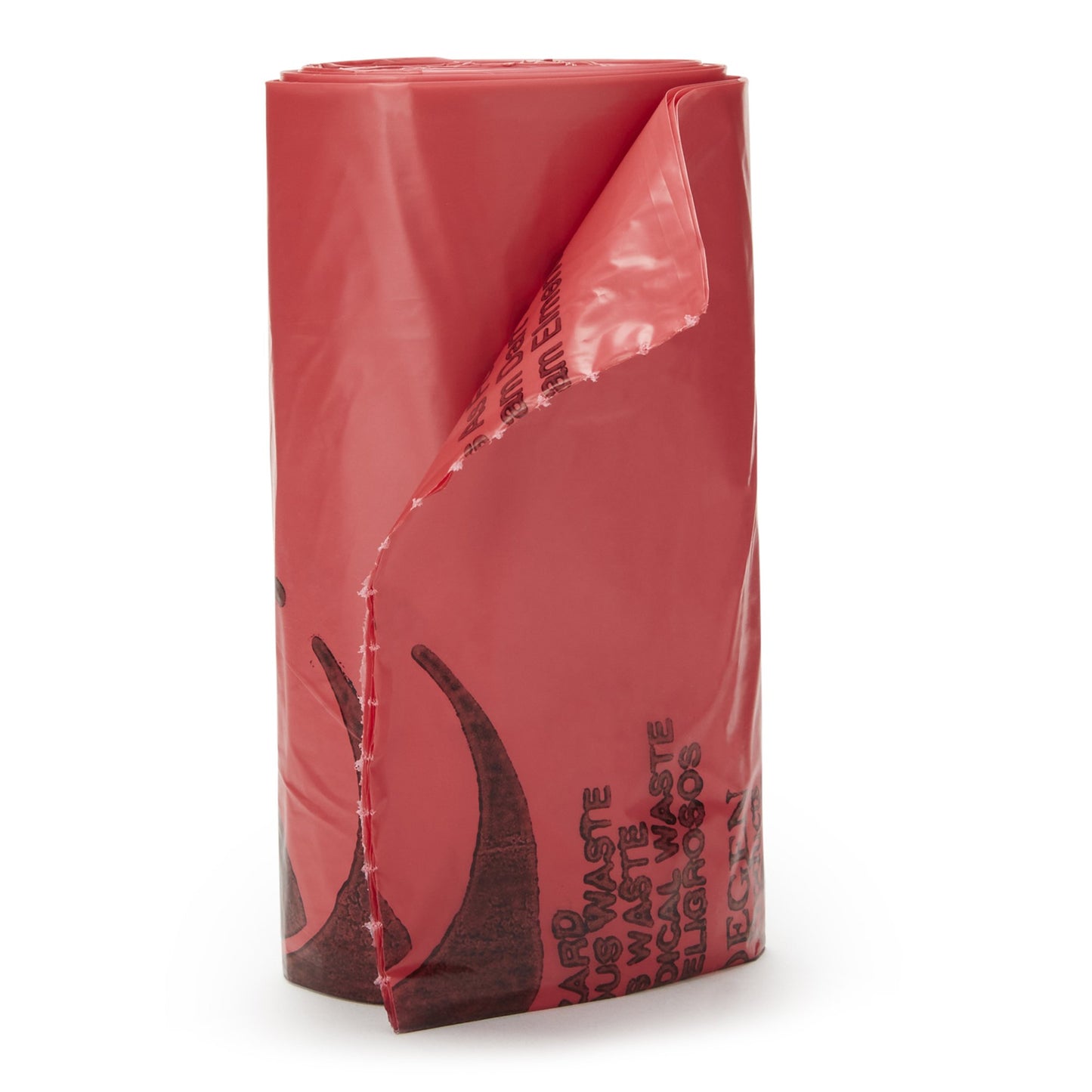 BAG, BIOHAZ SL HDPE RED STAR 24X24 1MIL