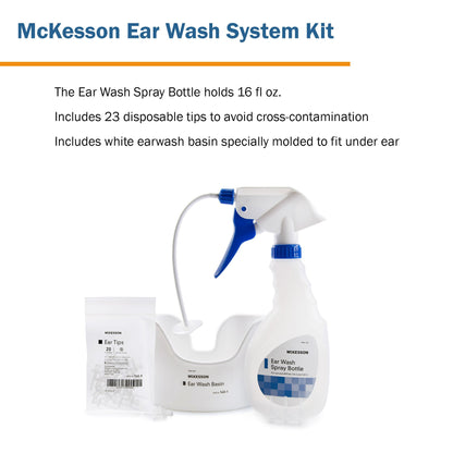 EAR WASH KIT, FLX TU/BASIN/20TIPS