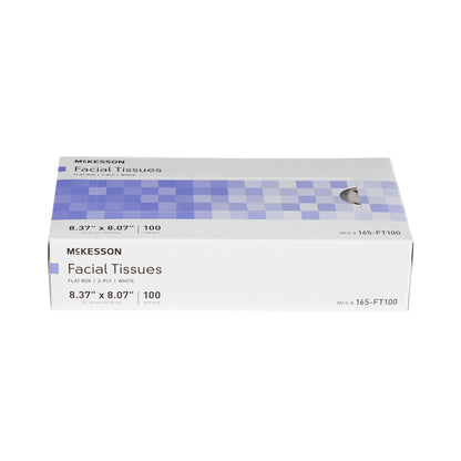 TISSUE, FACIAL FLAT BOX 2PLY WHT 8.37"X8.07"