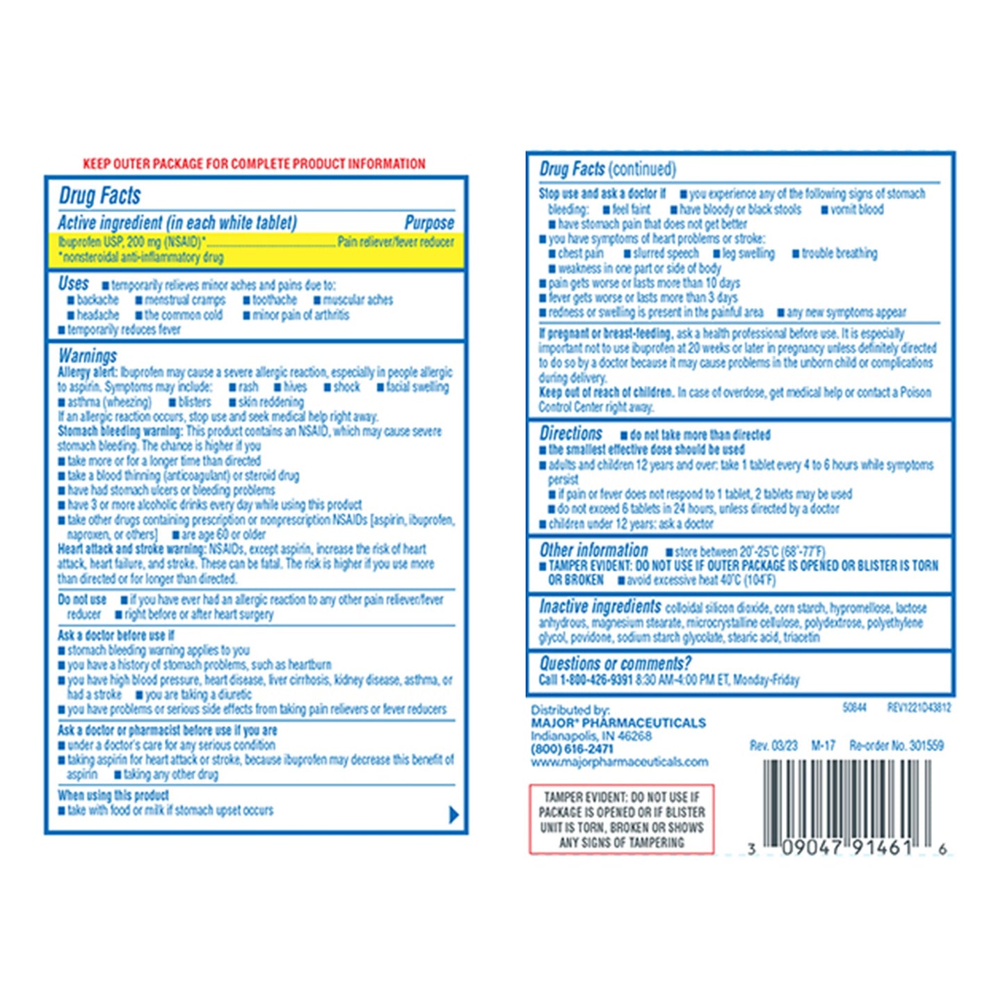 IBUPROFEN, TAB 200MG UD
