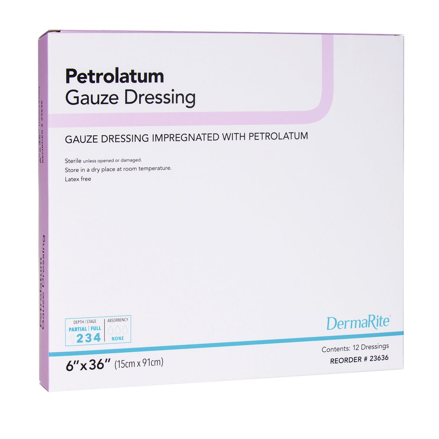 DRESSING, WOUND PETROLATUM GAUZE STR 6"X36"