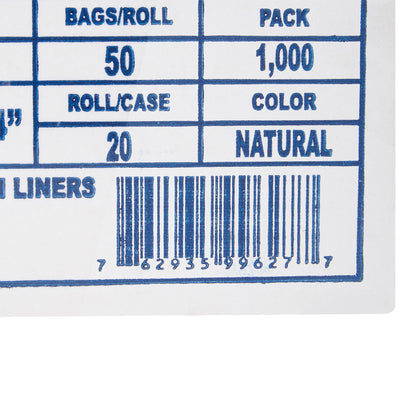 LINER, CAN CLR 5MIC 24"X24"10GL