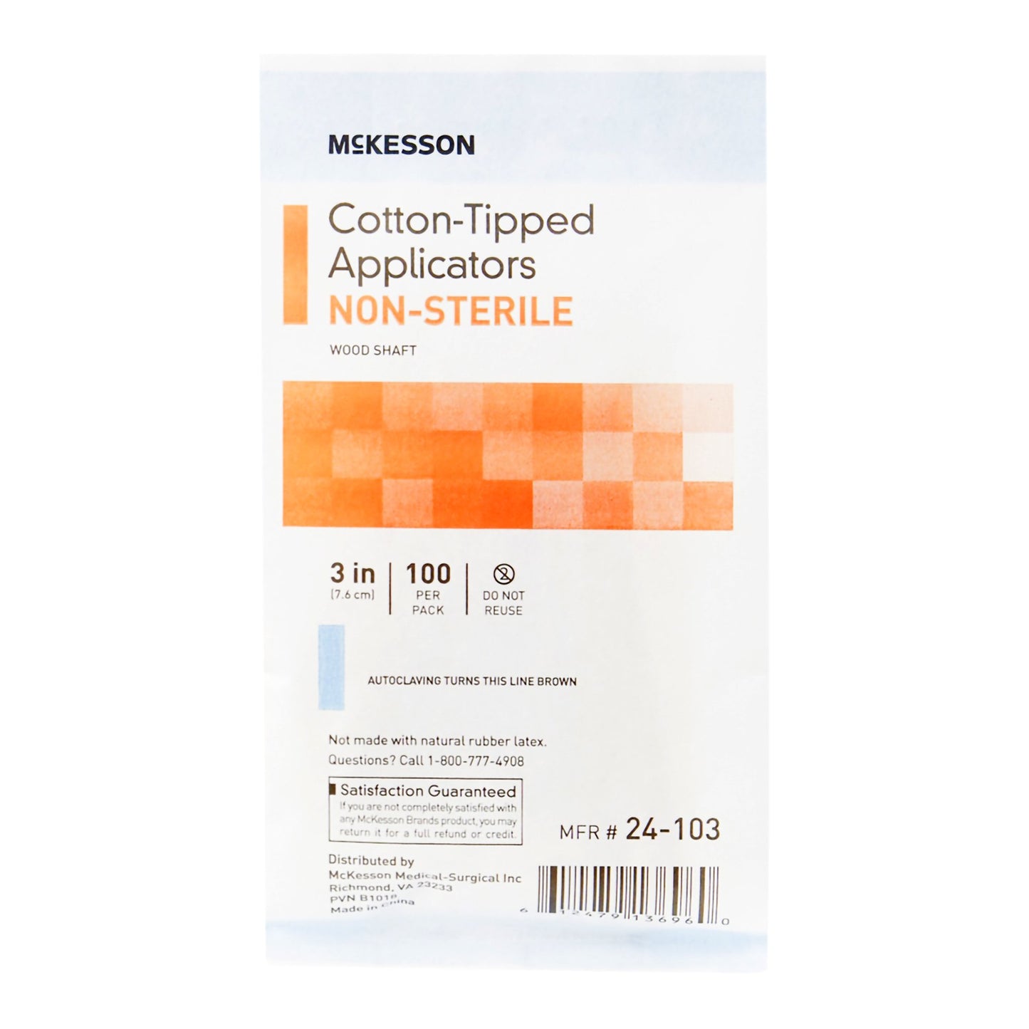 APPLICATOR, COTTON TIP N/S 3"