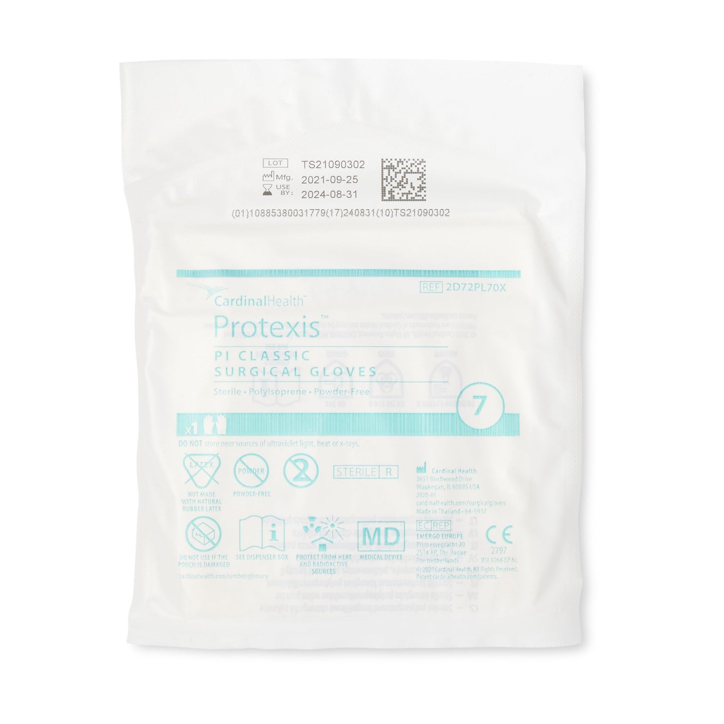 GLOVE, SURG PLYISO 7.0 STR2 SMTH
