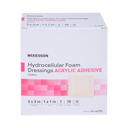 DRESSING, HYDROCELLULAR ADH STR FOAM 3"X3"