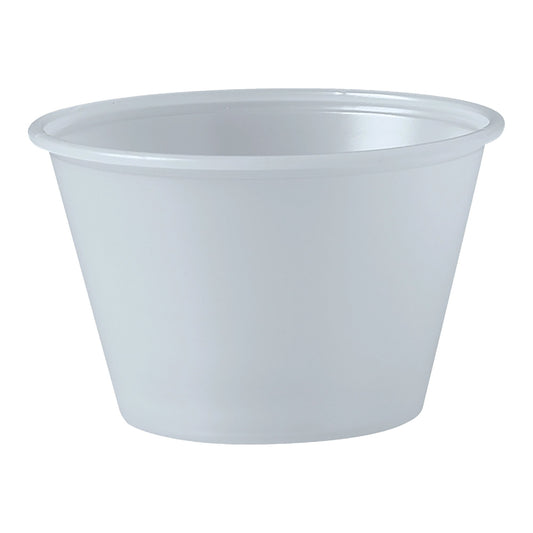 CUP, PLAS SOUFFLE TRANSLCNT 4OZ