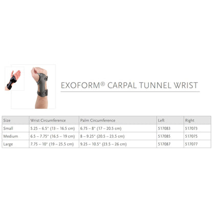 WRIST BRACE, EXOLITE RT LGOSSURA