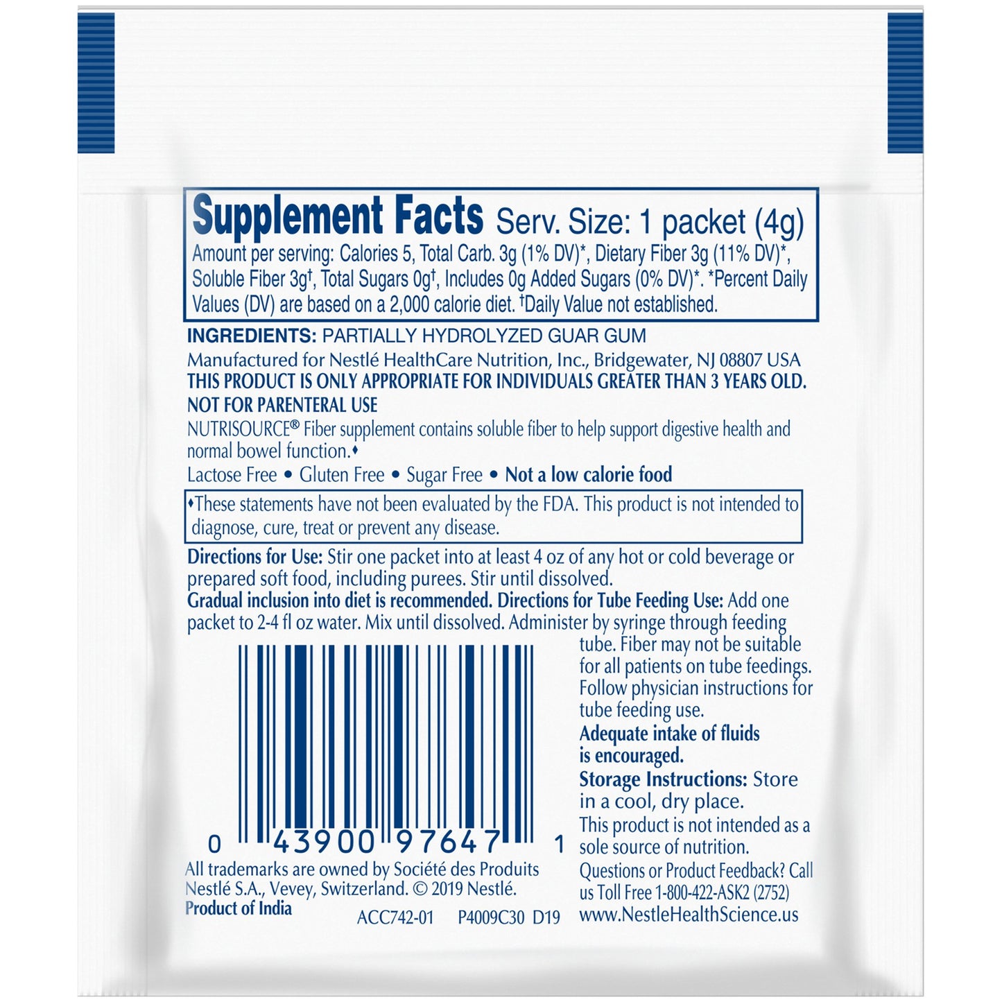 NUTRISOURCE FIBER, PDR 4GM
