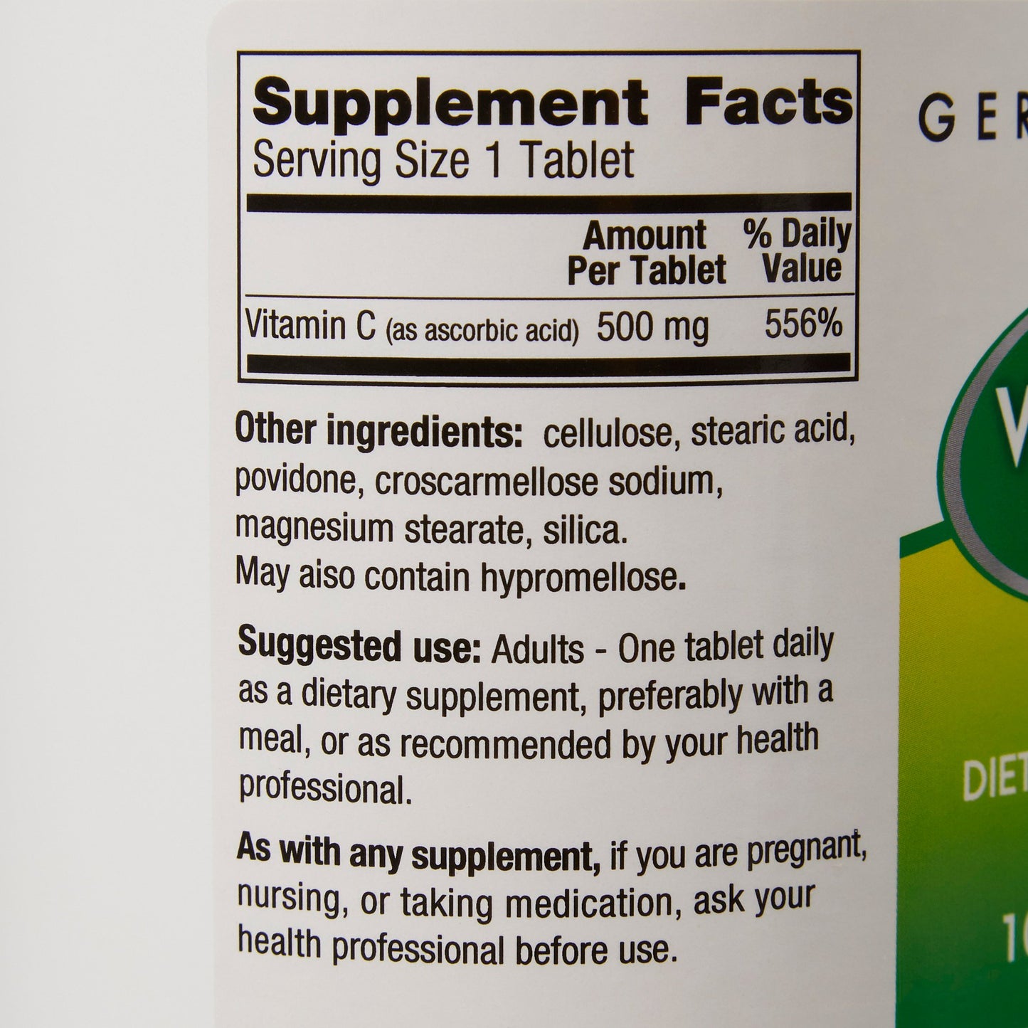 VITAMIN C, TAB 500MG