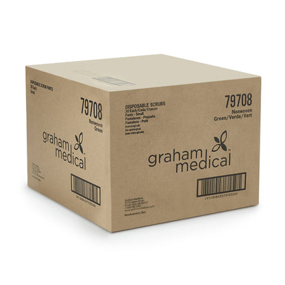 PANTS, SCRUB NONWOVEN LF ELASWAIST DRK GRN SM