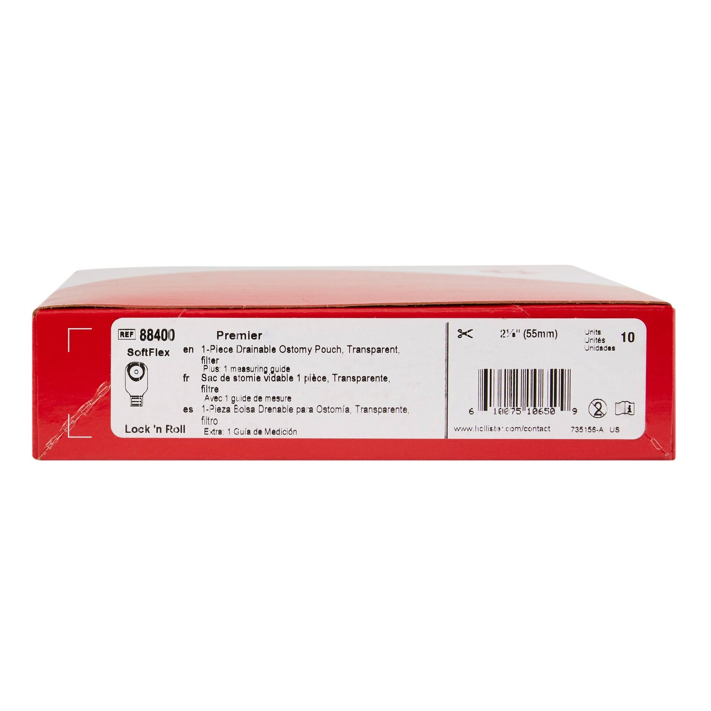 POUCH, PREMIER DRN W/FLTR TRANSP 1 15/16
