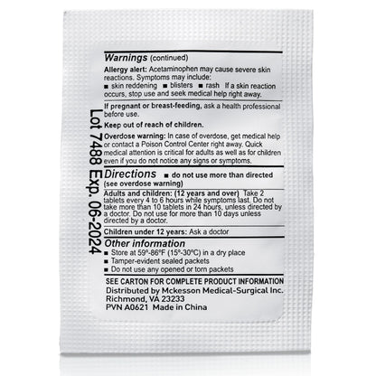 ACETAMINOPHEN TAB 325MG 250 X 2 UD BX 12BX/CS