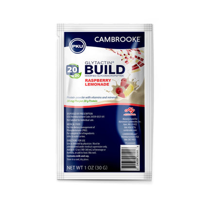 GLYTACTIN BUILD 20/20, PDR RASPBERRY LEMONADE 20G