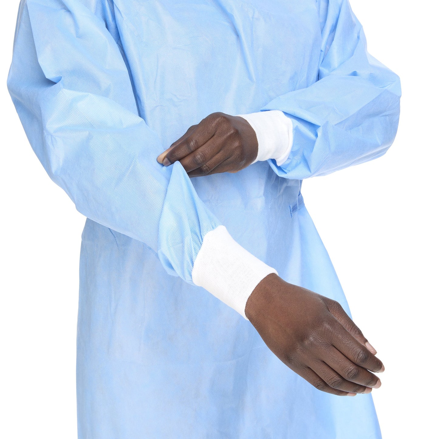 GOWN, SURG BLU LG