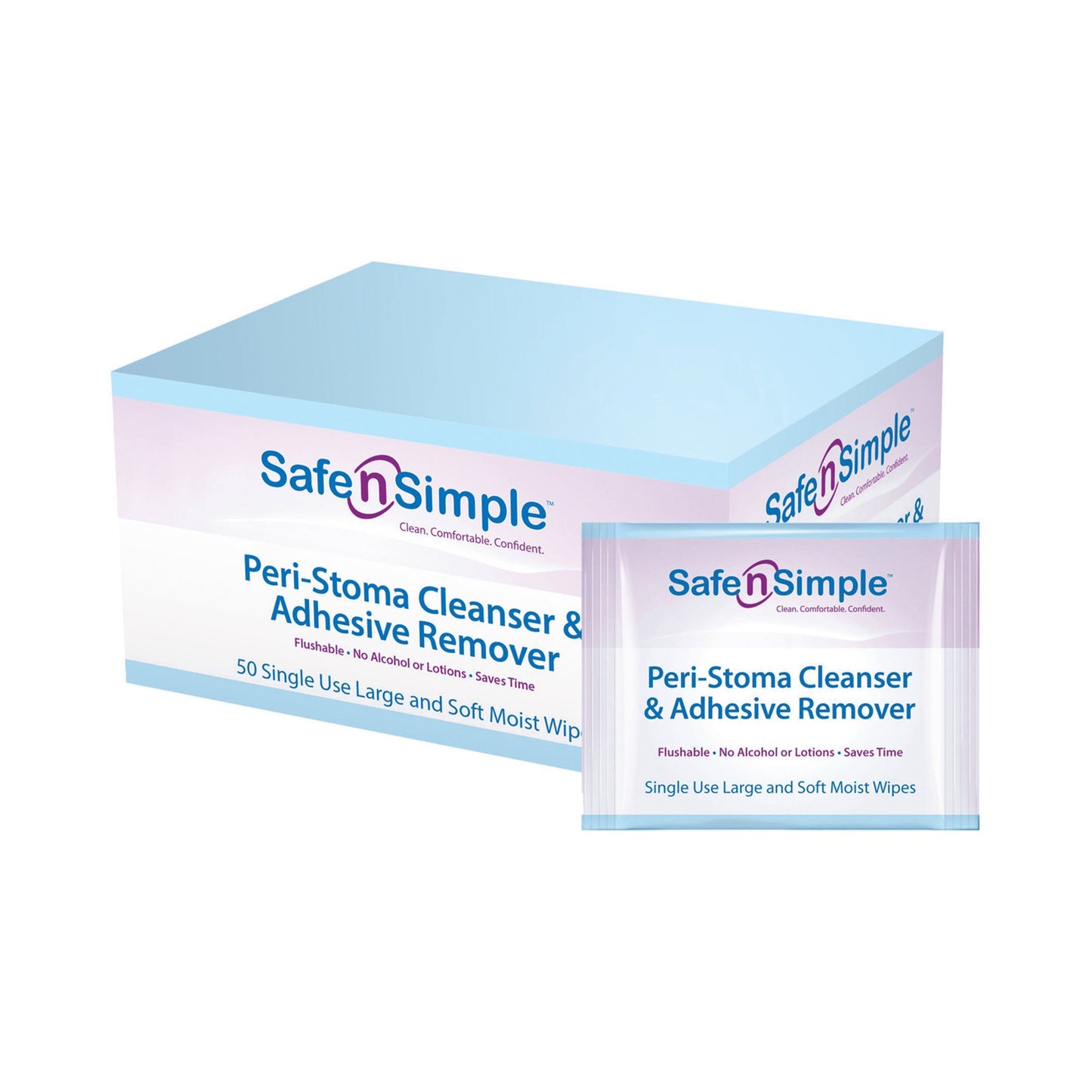 WIPE, CLNSR PERI-STOMA ADH/REMV