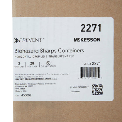 CONTAINER, SHARPS RED 2GL