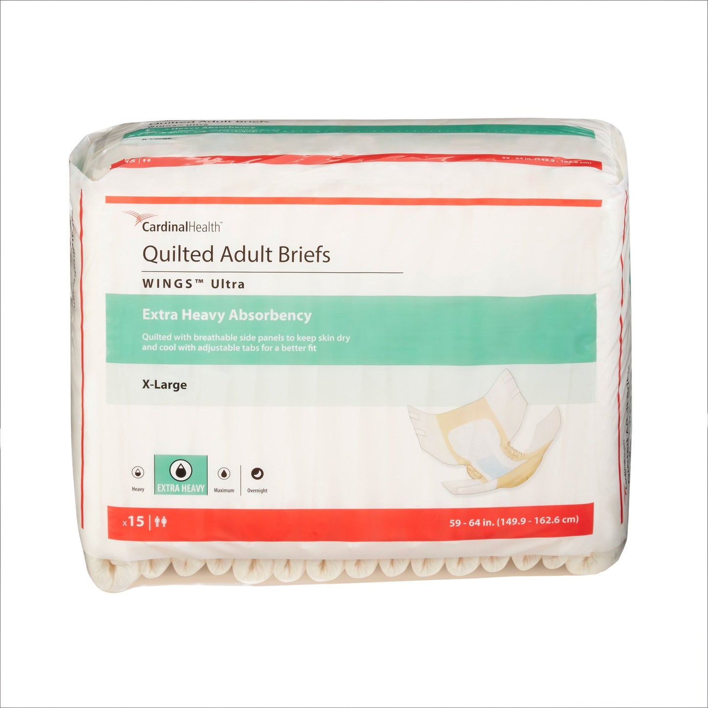 BRIEF, WINGS ULTRA QUILTED XLG