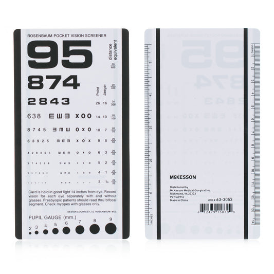 CHART, EYE TEST PCKT LF 6 1/2"X3 1/2"