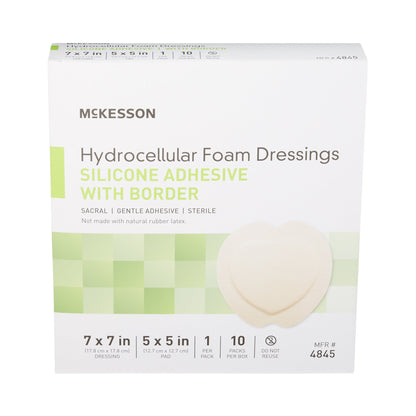 FOAM, ADH SIL W/BORDER SACRAL7"X7"