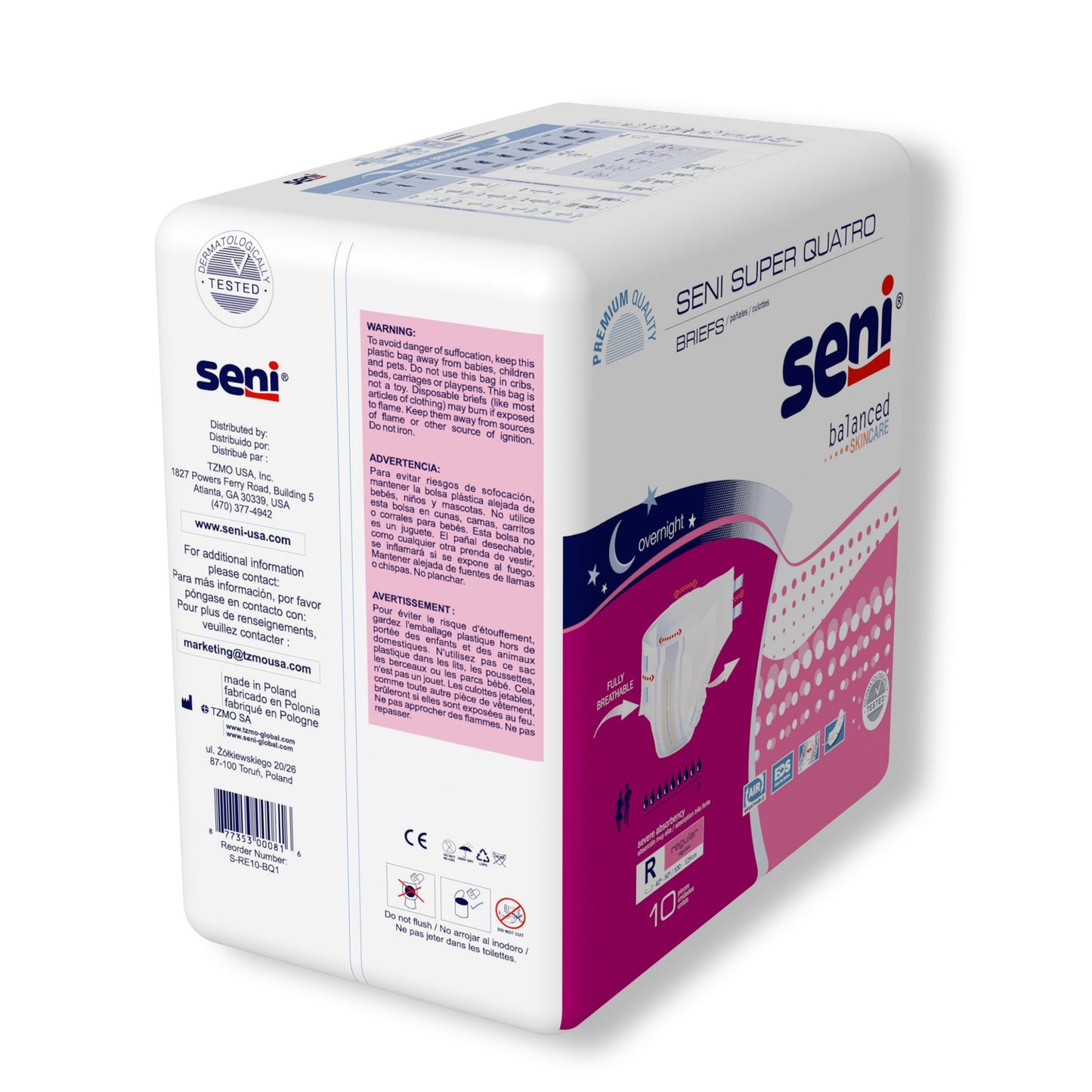 BRIEF, INCONT SENI SUPER QUATRO REG 40"-50"