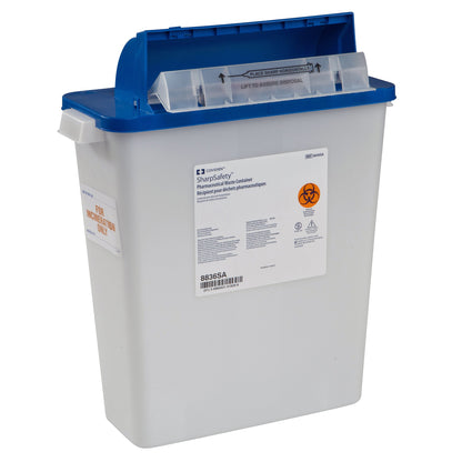 CONTAINER, SHARPS PHARMA WHT/BLU 3GL