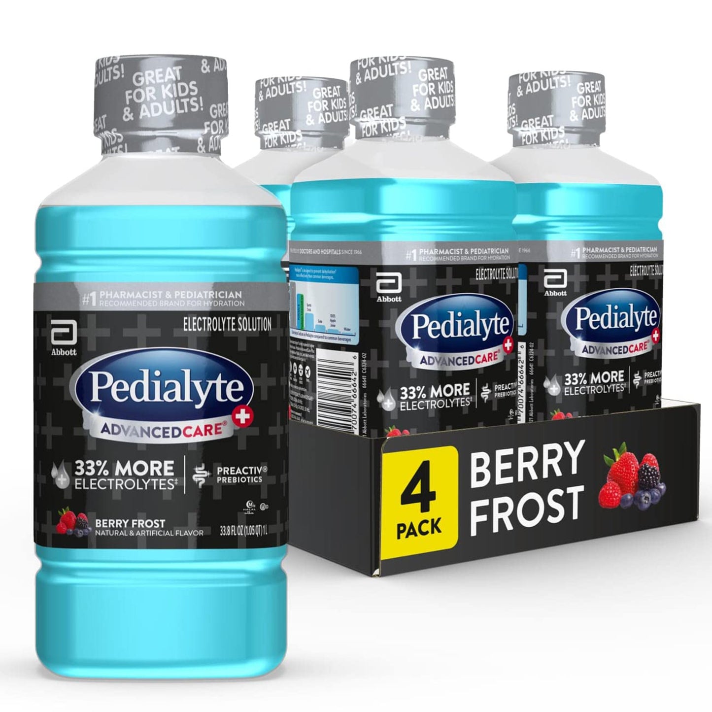 PEDIALYTE, ADVANCEDCARE PLUS BERRY FROST 1L BT