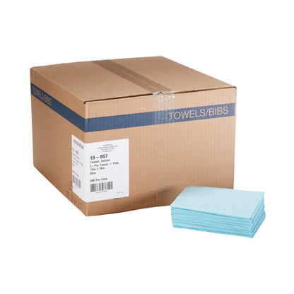 TOWEL, PRO 2PLY/POLY BLU 13X18