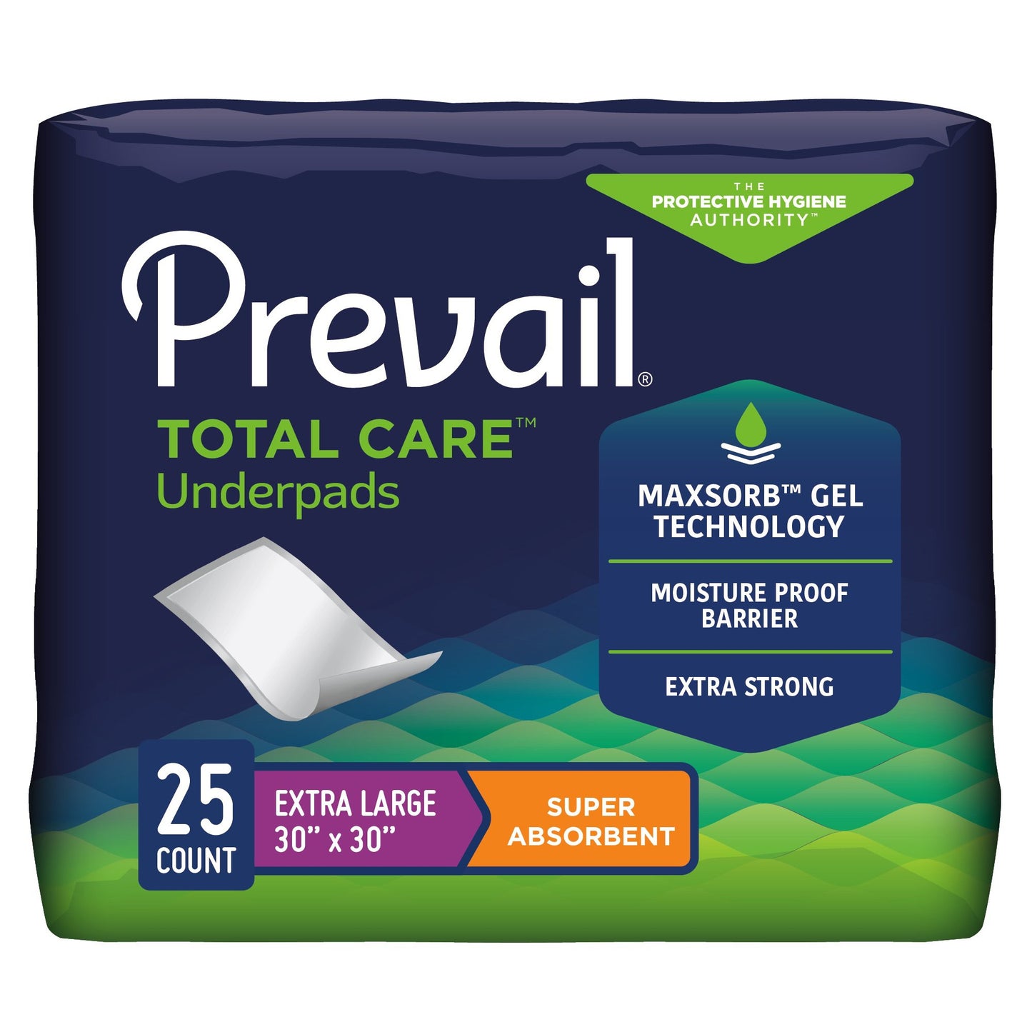 UNDERPAD, INCONT TOTAL CARE XLG 30"X30"