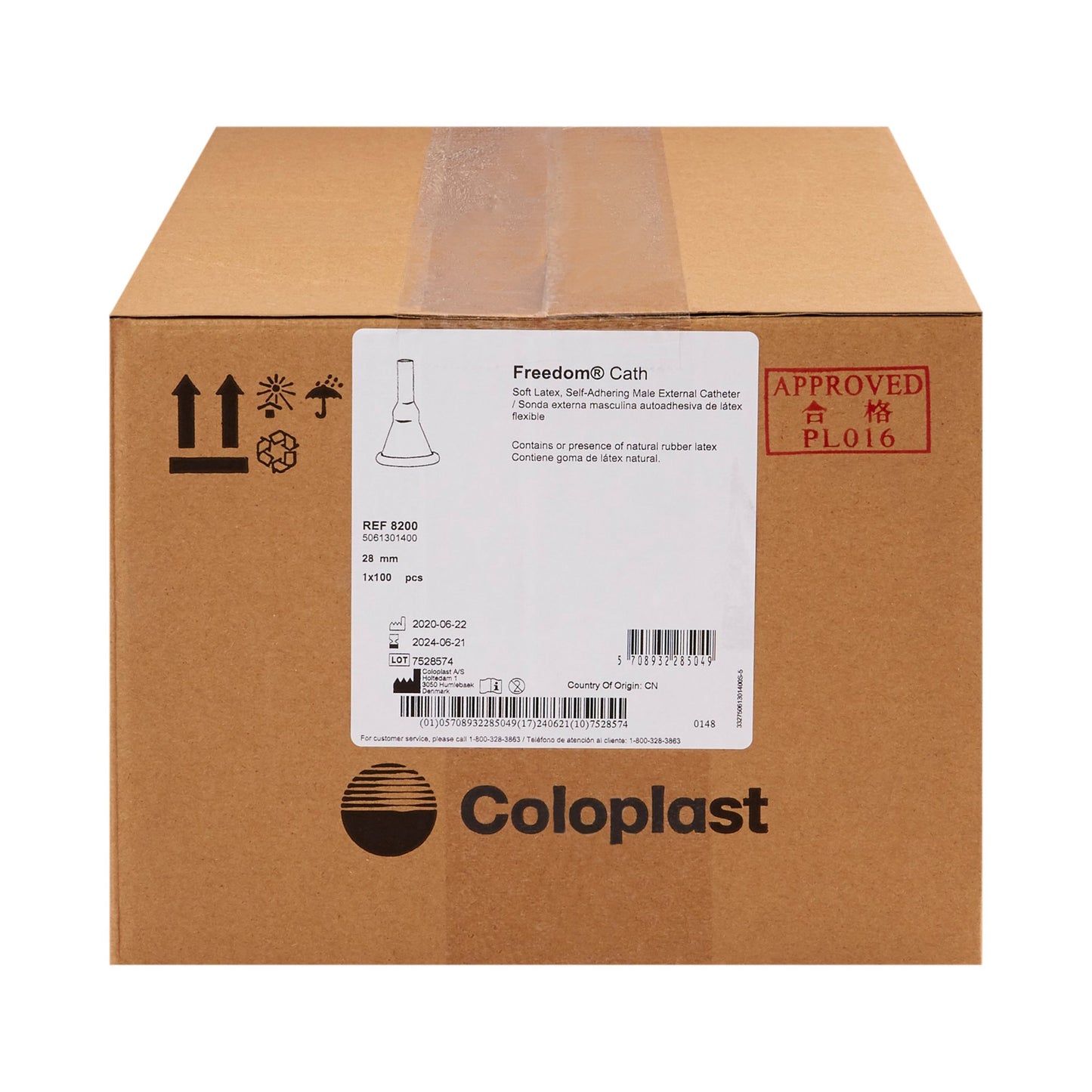 CATHETER, FREEDOM EXTERNAL CONDOM RED MED 28MM