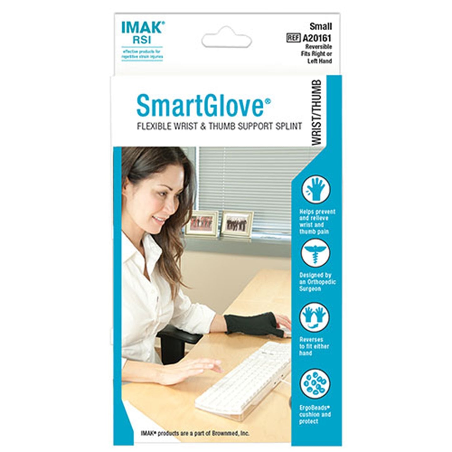 GLOVE, ARTHRITIS IMAK SMARTGLOVE W/THUMB LG BRWNMF