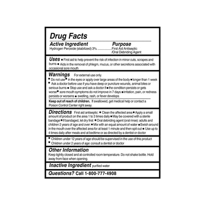 HYDROGEN PEROXIDE, 3% USP GALLON MGM23
