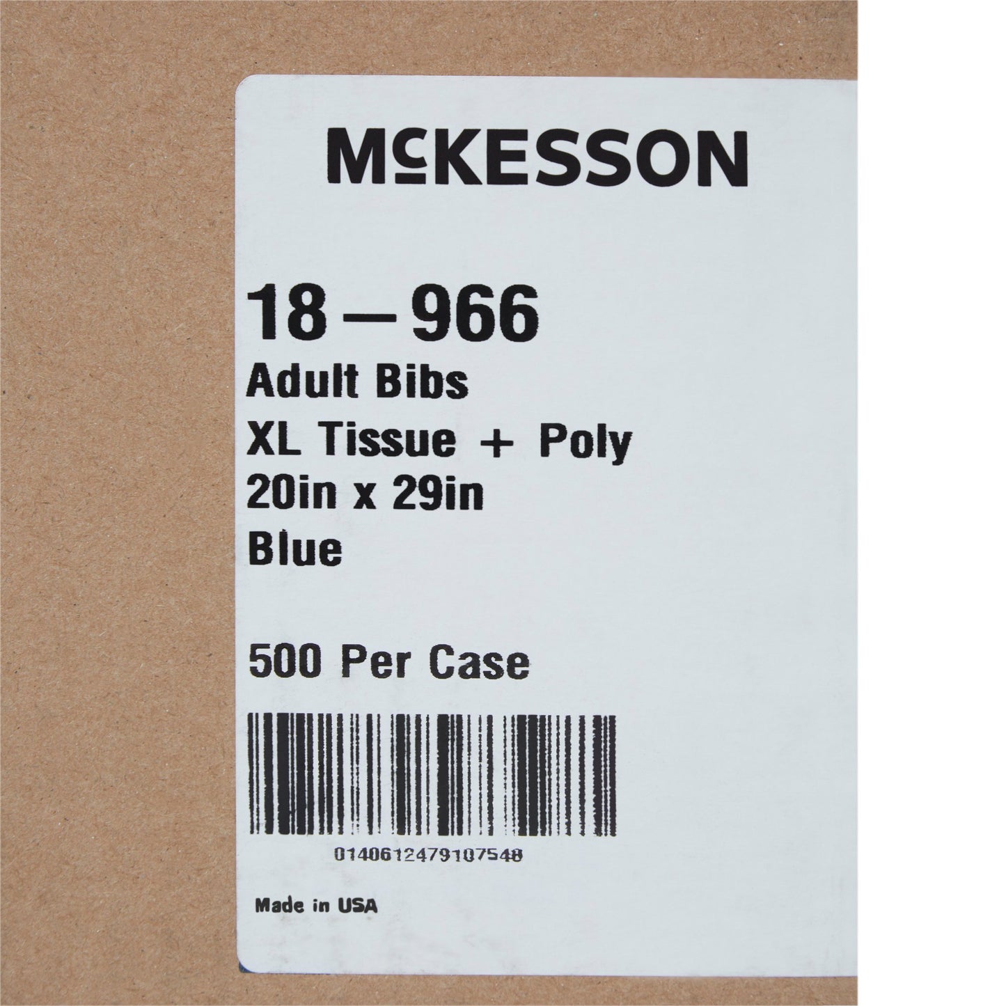 BIB, T/P BLU ADLT 20X29